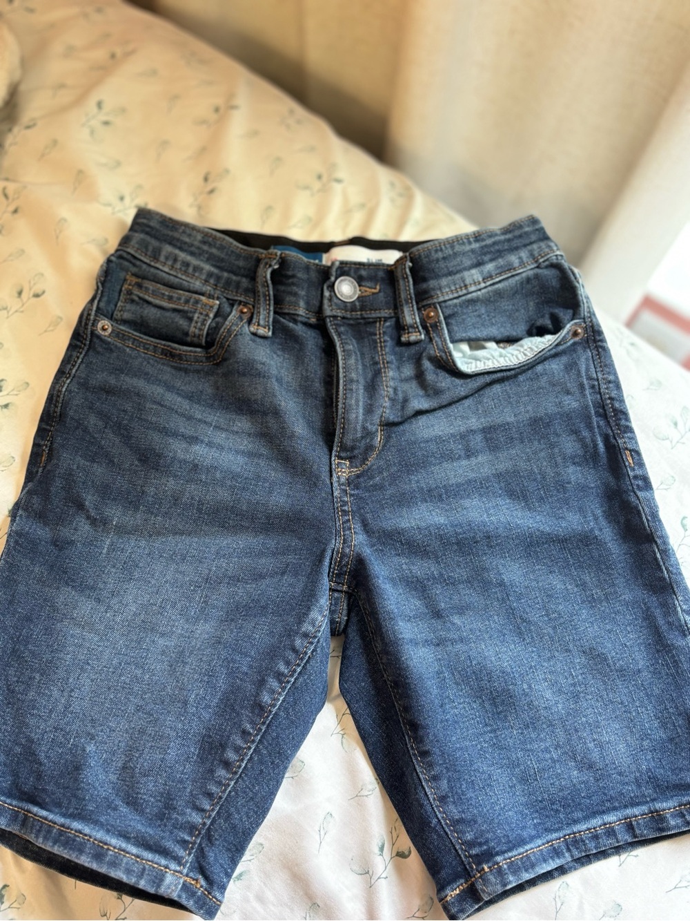 Old Navy Women's Dark Blue Denim Bermuda Shorts